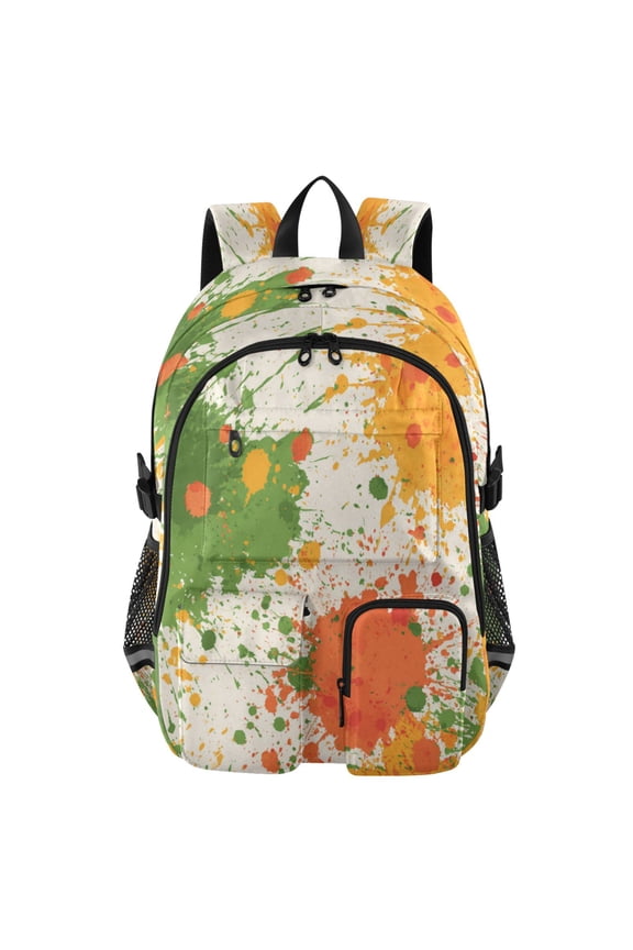 30L Backpack Durable Computer Bag for College & Travel Lightweight Daypack Fits 15.6" Laptop Paint Splatter Pattern