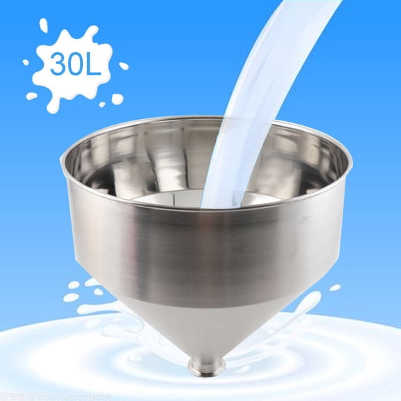 30L Hopper For Liquid & Paste Filling Funnel Filler Machine 304 Stainless Steel Silver Cone for Agriculture
