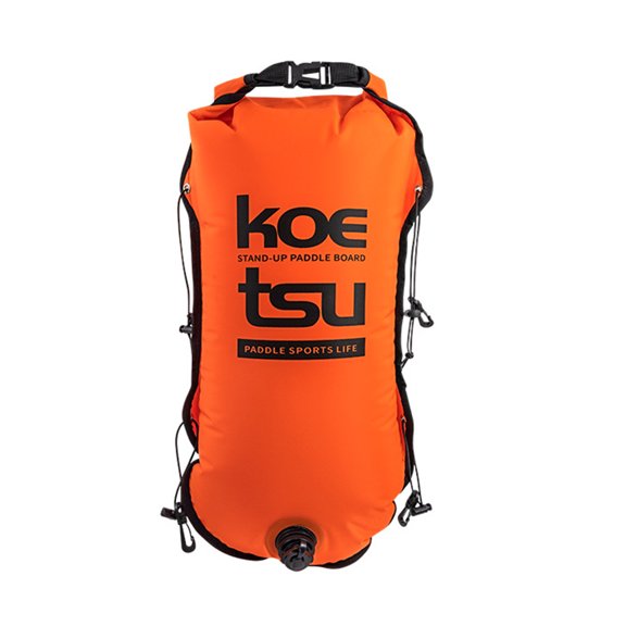 30L Inflatable Waterproof Swim Buoy Bag, Dual Independent Air Chambers Float Dry Sack with Storage Compartment & Handle, Safety Floatation Bag for Swimming Kayaking Paddleboarding Snorkeling