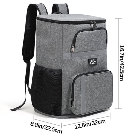 30L Insulated Picnic Bag - Double Shoulder Lunch Cooler with Thickened Aluminum Foil | Waterproof Outdoor Picnic Backpack | Large Capacity (32x22.5x42.5cm)