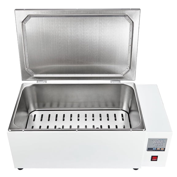 FOUR E's Scientific 30L Lab Water Bath, Digital Thermostatic Water Bath, Heating Modules, Timing Function, 304 Stainless Steel for Laboratory Supplies