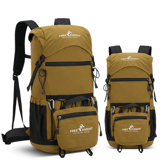 30L Large Capacity Climbing Backpack With Detachable Small Bag For Outdoor Travel Hiking Trekking, Multi-Compartment Design With Zoned Storage Internal Compartment And Hiking Pole