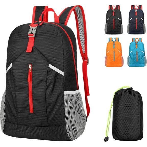 30L Lightweight Foldable Water Resistant Packable Travel Small Hiking Backpack Daypack for Men Women(Orange)