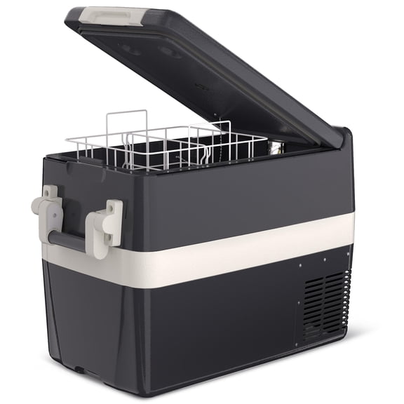 30L Portable Dual Zone Car Refrigerator – Electric Compressor Cooler with LCD Panel, -4°F to 68°F, 12V/24V DC & AC 110-240V – Ultra Quiet Fridge for Truck, RV, Boat & Camping