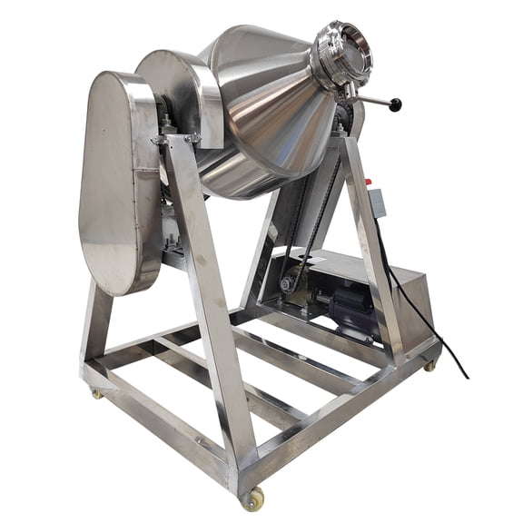 30L Stainless Steel Drum Mixer 360Rotation Drum Particle Blender Electric Feed Mixer