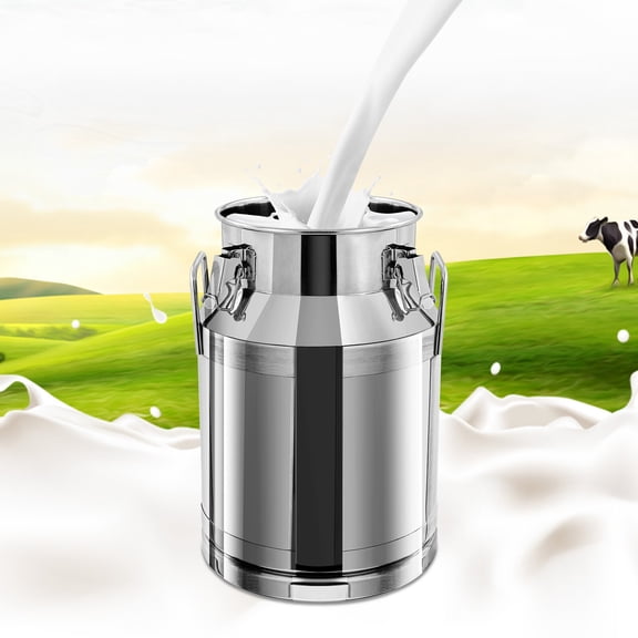 30L Stainless Steel Milk Can Jug - Heavy-Duty Liquid Storage Container