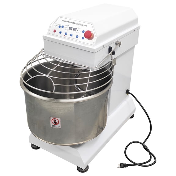 30L Stand Flour Mixer Double-Acting Double-Speed Dough Kneading Machine for Bakery Pizza Shop