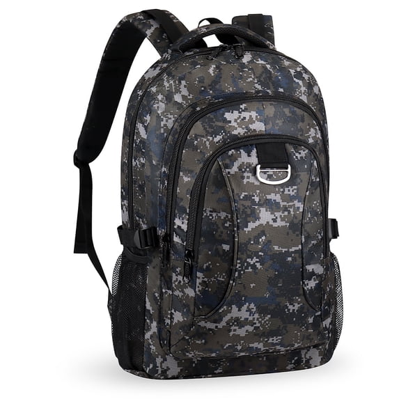 30L Travel Backpack for Men & Women,Water-Resistant Lightweight Camo Backpack Hiking Work School Daily Bag,8076 Grey