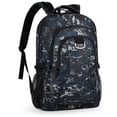thumbnail image 1 of 30L Travel Backpack for Men & Women,Water-Resistant Lightweight Camo Backpack Hiking Work School Daily Bag,8076 Navy, 1 of 7