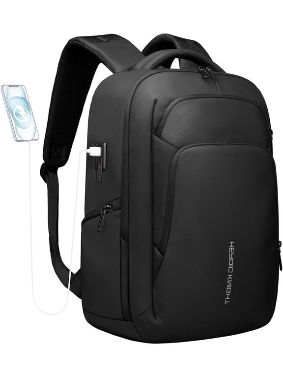 17.3'' Laptop Backpack with USB Charging Port, Water-Resistant Computer Bag for Men & Women