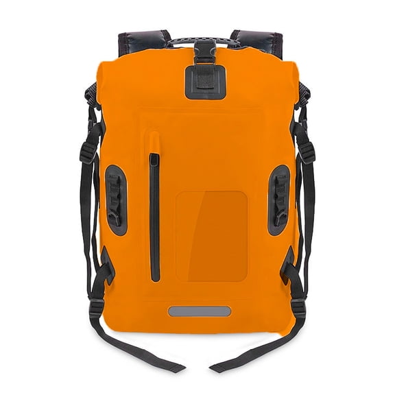 30L Waterproof Dry Bag Backpack, 500D PVC Floating Rafting Kayak Bag With MOLLE System & Reflective Strips, Large Capacity Roll Top Dry Bag For Camping, Swimming, Beach Gear Storage