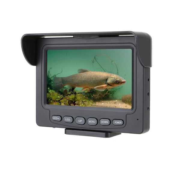 30M 1200TVL Fish Finder Underwater Fishing Camera 4.3 Inch IPS Monitor 10PCS LED Night Vision 195 Degrees Metal Sea Wheel Camera ,Fishing Observation Device