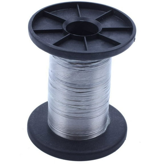 30M 304 Stainless Steel Wire Roll Single Bright Hard Wire Cable, 0.3Mm,1 roll x wire,Silver&black