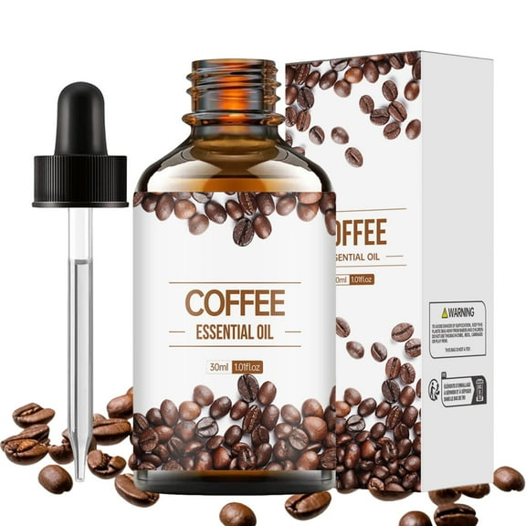 30ML/1.1FL.OZ Coffee Fragrance Oils with Glass Dropper, Essential Oils for Diffusers for Home, Long Lasting Scented Oils for Diffusers Soap Candle Making