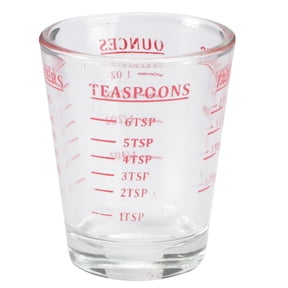 30ML Glass Measuring Cup with Scale, Espresso Shot Glass, Ounce Measuring Tool for Kitchen, Black