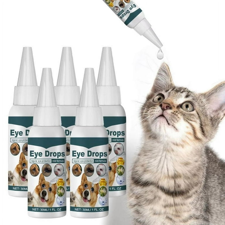 30ML Pet Eye Drops Pet Eye Infection Treatment Pet Eye Wash for Cleaning Tear Streaks Relieve Red Eyes Allergy Symptoms Removing Eye Stains