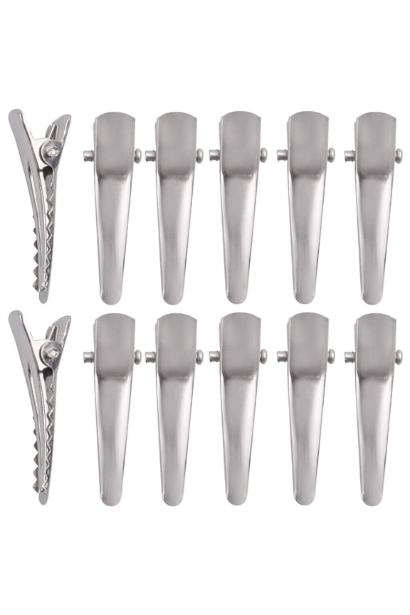 30MM Small Alligator Hair Clips, 100 Pieces Silver Metal Alligator Hair Pins Teeth Bows Crocodile Hair Clips Holders Accessories for Hair Care, Arts & Crafts Project