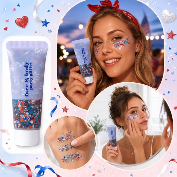 30Ml Holographic Mermaid Scale Face Body Glitter Gel, Makeup for Student 8-12, Fourth of July Pool Party, Mermaid Birthday Party, Iridescent Multichrome Eyeshadow Gloss for Stage