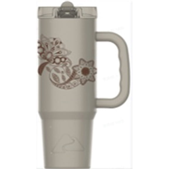 Ozark Trail 30oz Vacuum-Insulated Stainless Steel Tumbler With Handle,Teddy Bear