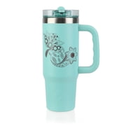 Ozark Trail 30 oz Stainless Steel Insulated Travel Tumbler with Handle and Flip Straw Lid, Turquoise