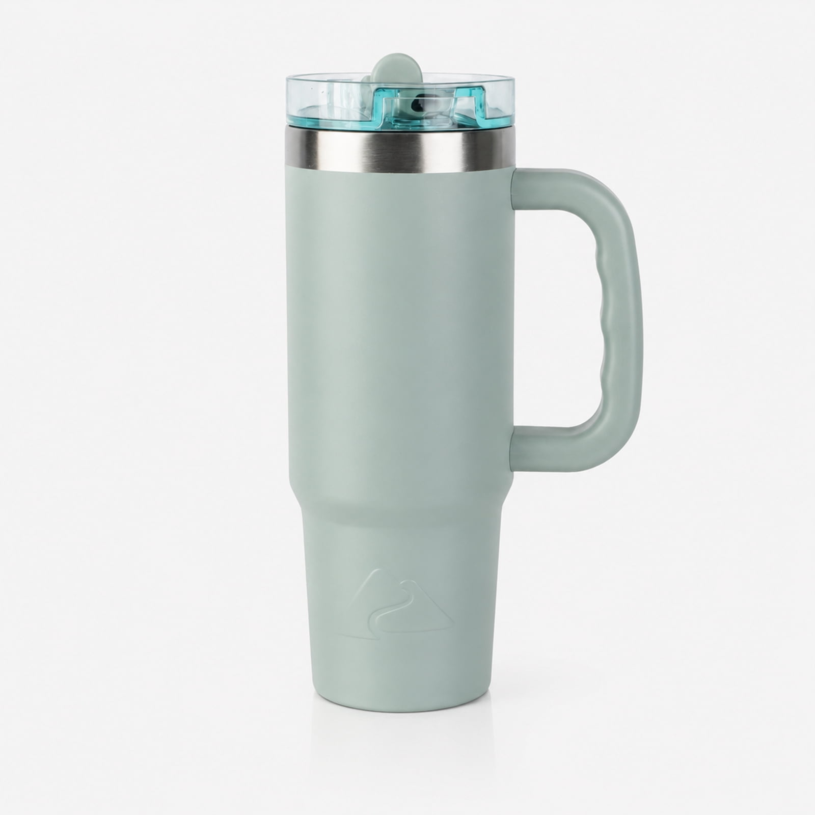 Ozark Trail 30 oz Insulated Stainless Steel Travel Tumbler with Handle and Flip Straw Lid, Sage Green