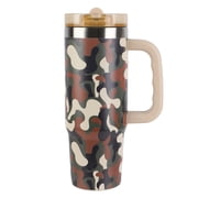Ozark Trail 30 oz Stainless Steel Insulated Tumbler with Handle, Retro Camo