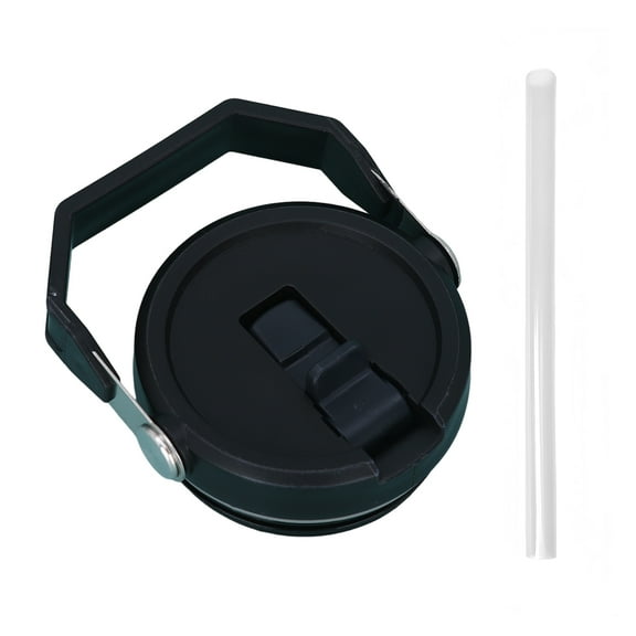 30Oz Tumbler Replacement Lid with Straw Dust Proof Stopper Spill Resistant Rubber Ring Straw Reusable Cup Lid