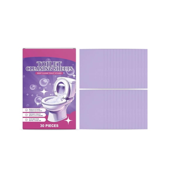 30PC High Efficient Toilet Cleaning Sheets, Deep Clean Toilet Stains Toilet Bowl Cleaner, for Home Hotel Toilet Bowl Cleaning, Remove Stains and Long Last Freshness