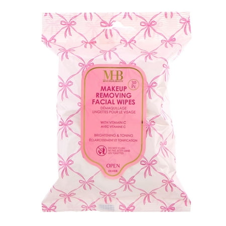 MHB Gentle Makeup Removing facial wipes for Face and Eyes, 30 pack