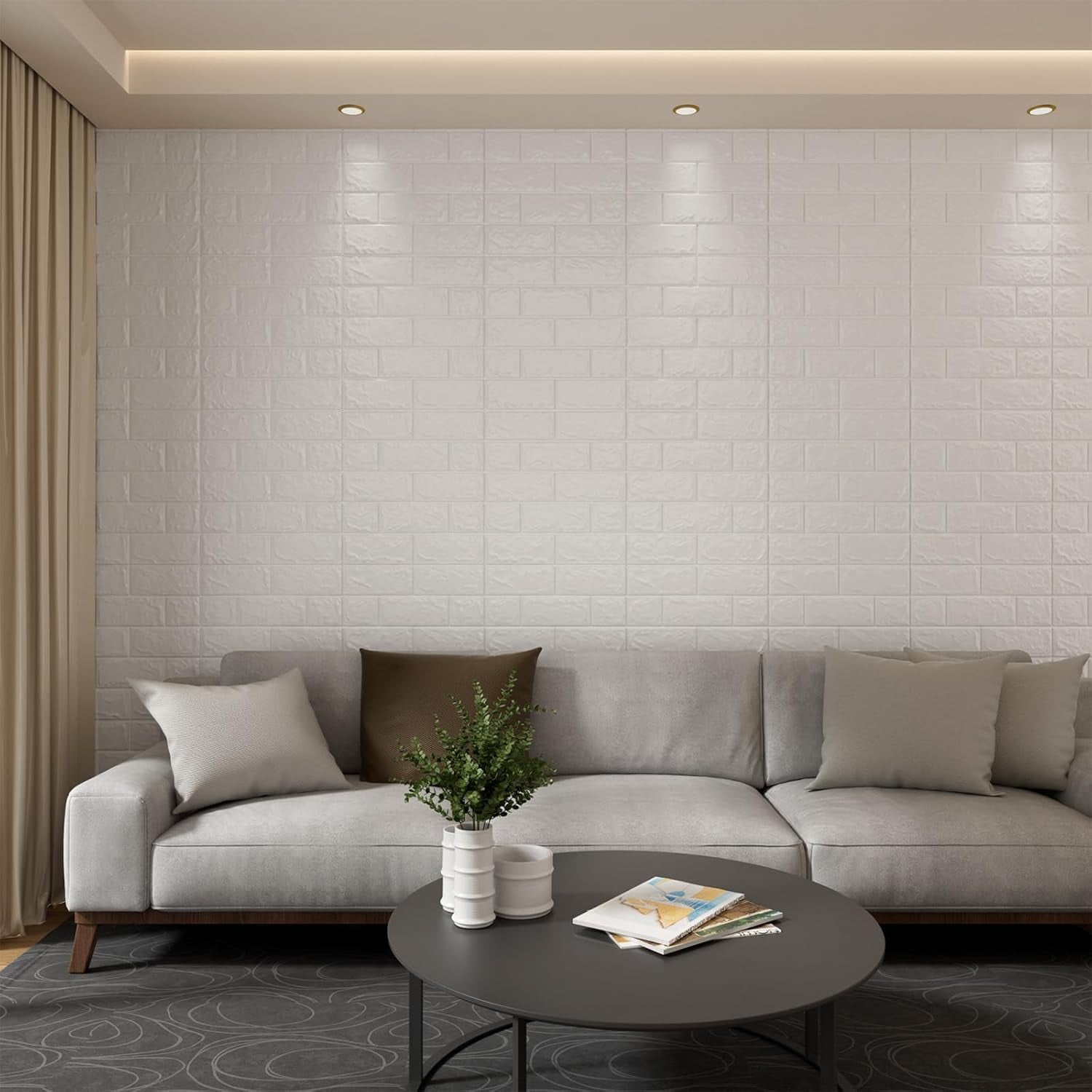 YiFeng 30PCS 13.7''x15'' Wall Panels Peel and Stick, 43.5 Sq Ft Self