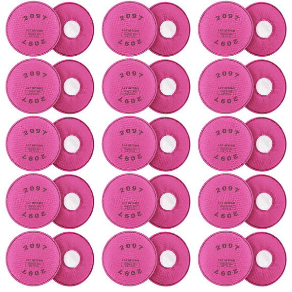 30PCS (15Pack) 2097 Particulate Filter Cotton Compatible with 6000, 7000 FF-4 Series Half Full Respirator Mask for Dust Welding Painting Sanding Against Lead Paint, Particle, Pollen