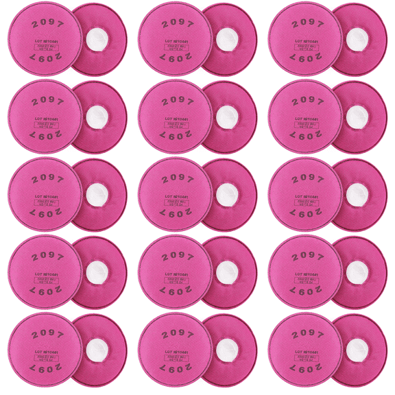 30PCS (15Pack) 2097 Particulate Filter Cotton Compatible with 6000, 7000 FF-4 Series Half Full Respirator Mask for Dust Welding Painting Sanding Against Lead Paint, Particle, Pollen