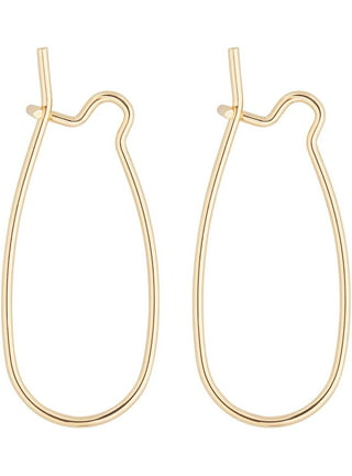 ER966-14k Yellow Gold 15mm Shepherd Hook Ear Wires (Pair)