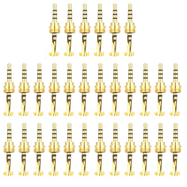 30PCS 2.5mm 4 Pole Balanced Plug with Cable Clamp Female Seat Headphone