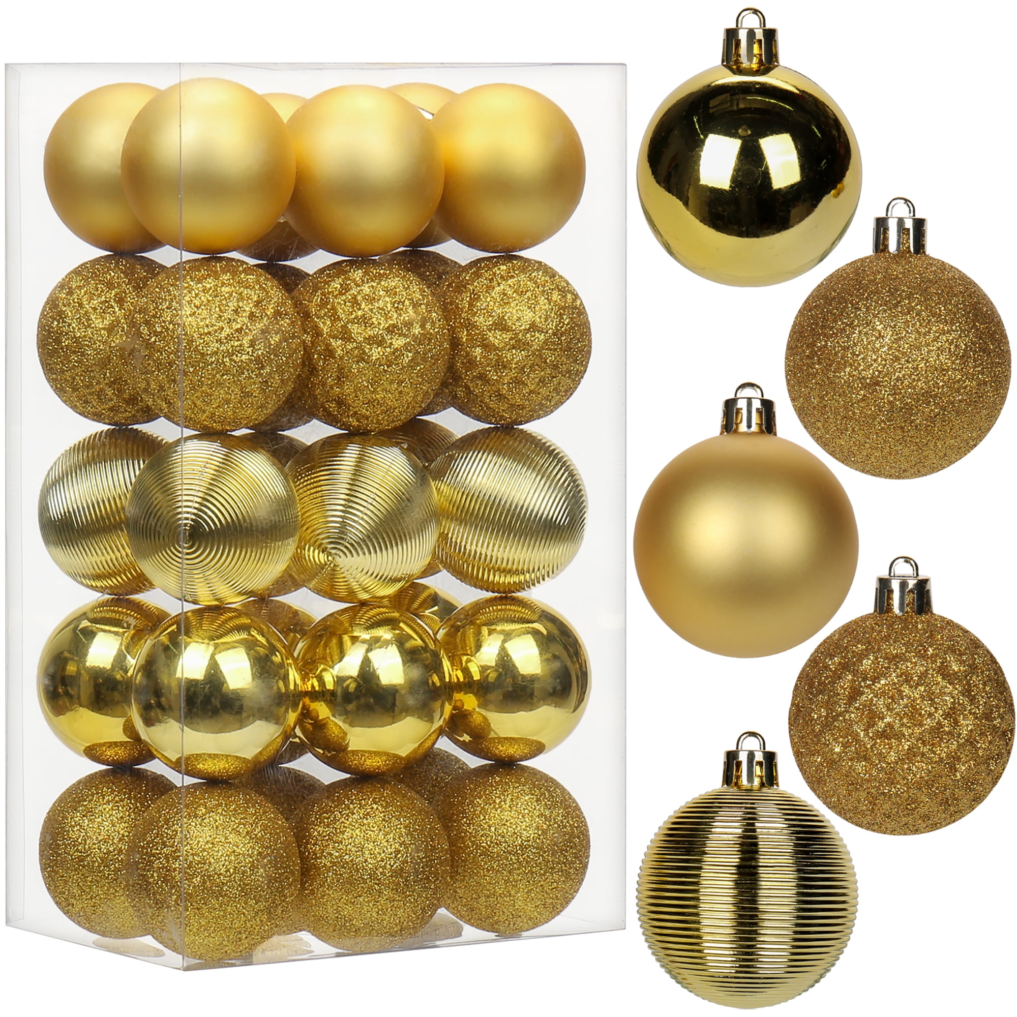 30PCS 2" Christmas Ball Ornaments Shatterproof Tree Decorations Xmas