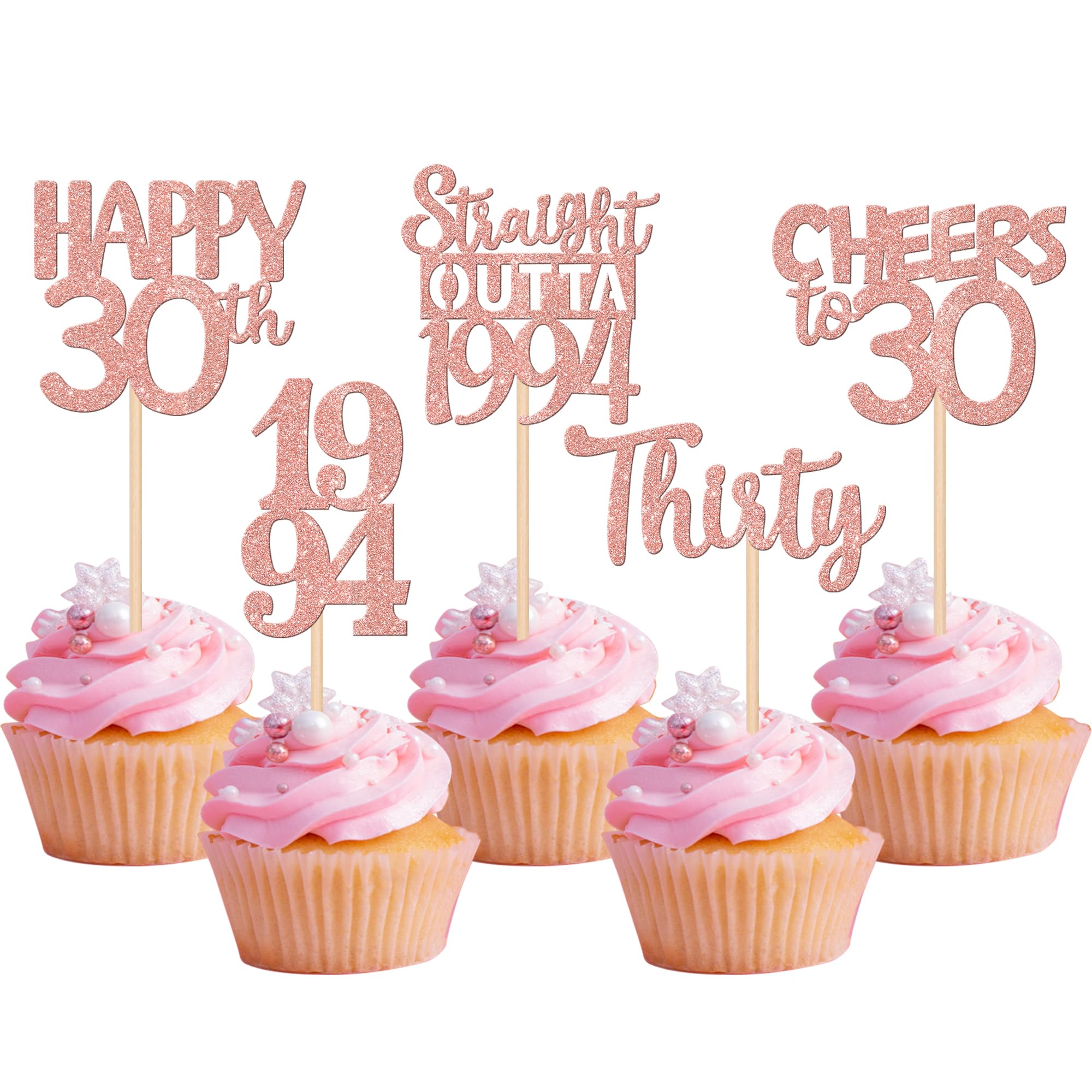 30th Birthday Cupcake Toppers
