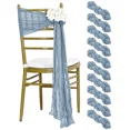 30PCS 30x275cm Sage green Wedding Chair Sashes Decoration Gauze Cheesecloth Chair Bow Chair