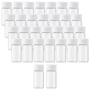 30PCS 5ml 0.17 Oz Clear Liquid Sampling Sample White Screwcap Glass Bottles Vials for Chemistry Lab Chemicals