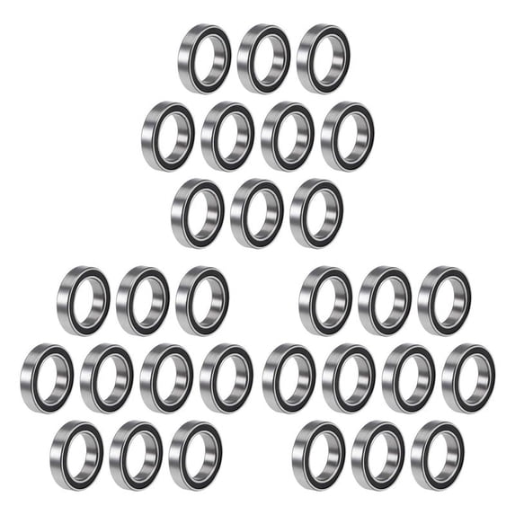30PCS 6701- 12X18X4 mm Miniature Double Rubber Sealed Deep Groove Ball Bearings