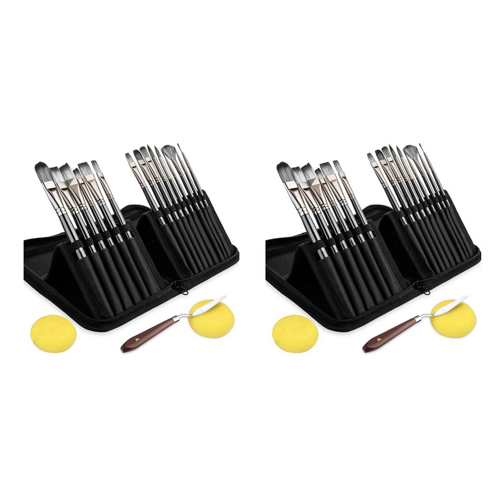 30PCS Acrylic Paint Brushes Set, Acrylic, Watercolor and Gouache Painting Brushes ForAmatures and Professional Painter