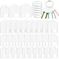thumbnail image 1 of 30PCS Acrylic Thread Drops 3 Style Clear Embroidery Floss Drop Embroidery Thread Organizers with 6PCS Stainless Steel Wire Keychain Clasps for Cross Stitch Sewing Thread Storage, 1 of 9