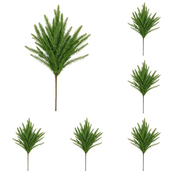 30PCS Artificial Norfolk Pine Cedar Sprigs,17.72 Inch Cedar Greenery Stems Christmas Pine Branch for Holiday Xmas DIY Crafts Decor, Norfolk Pine Stems for Home Garden Wedding Decor Patio