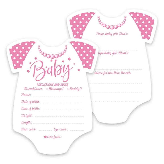 30PCS Baby Shower Prediction Cards- boy or girl Keepsake Gender Reveal party Atmosphere decoration