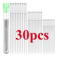 thumbnail image 1 of 30PCS Big Eye Hand Sewing Needles – Stainless Steel Large-Eye Needles in 3 Sizes (40/50/61mm) for Quilting, Leather, Canvas, Shoe Repair & Heavy Duty Sewing – Includes Storage Tube, 1 of 9