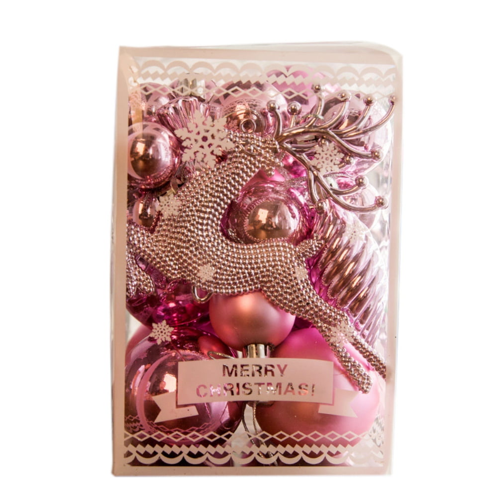 30PCS/Box Christmas Glitter Ball Ornaments Xmas Tree Ball Hanging Party Decor pink - Walmart.com