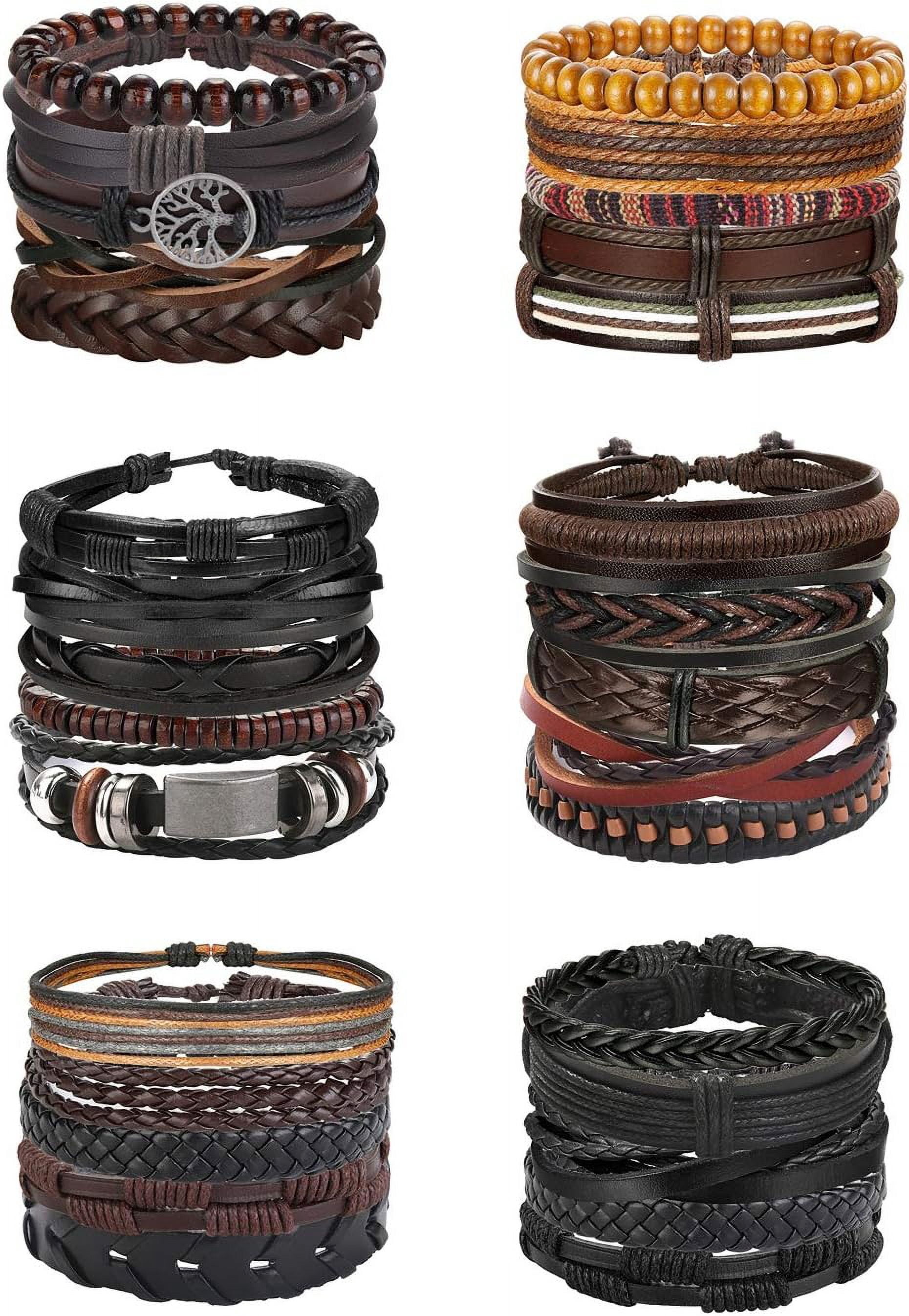 Jeka 6 Pcs Nautical Braided Handmade Rope String Adjustable Bracelets for Men price in UAE