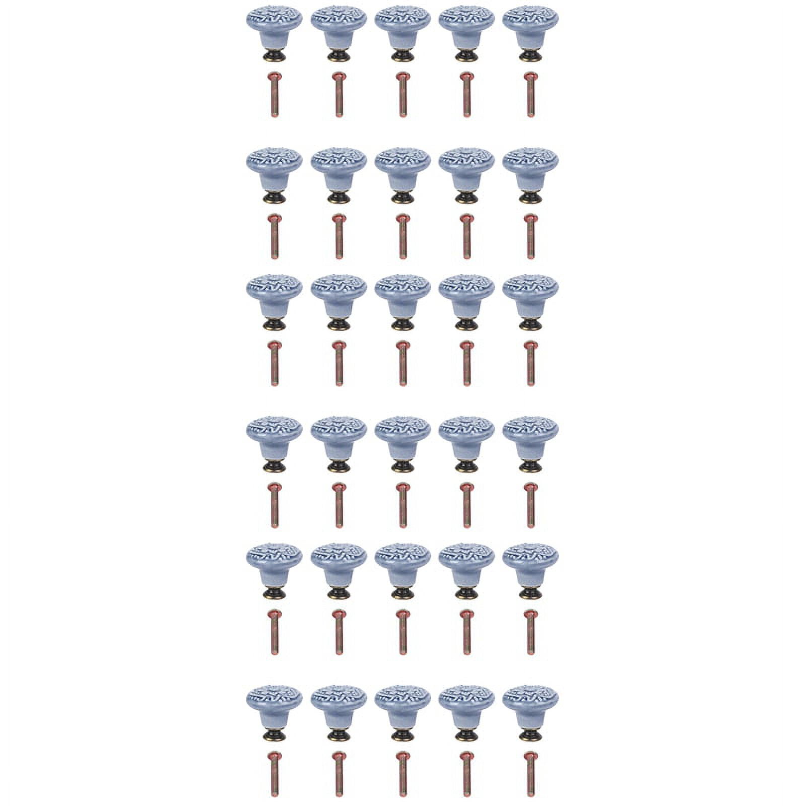 30PCS Ceramic Cabinet Knobs Vintage Drawers Handles for Kitchen Cupboard Drawer Bookcase Furniture Door (with Screws)