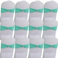 thumbnail image 1 of 30PCS Chair Sashes Bows Stretch Chair Cover Band with Buckle Slider for Wedding Party Ceremony Reception Banquet Decoration - Daphne, 1 of 5