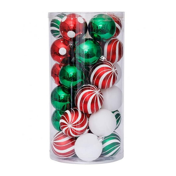 30PCS Christmas Balls Ornaments, Shatterproof Holiday Bulbs Festive Wedding Hanging Ornaments Christmas Tree Decoration 2.37"