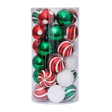 30PCS Christmas Balls Ornaments, Shatterproof Holiday Bulbs Festive Wedding Hanging Ornaments Christmas Tree Decoration